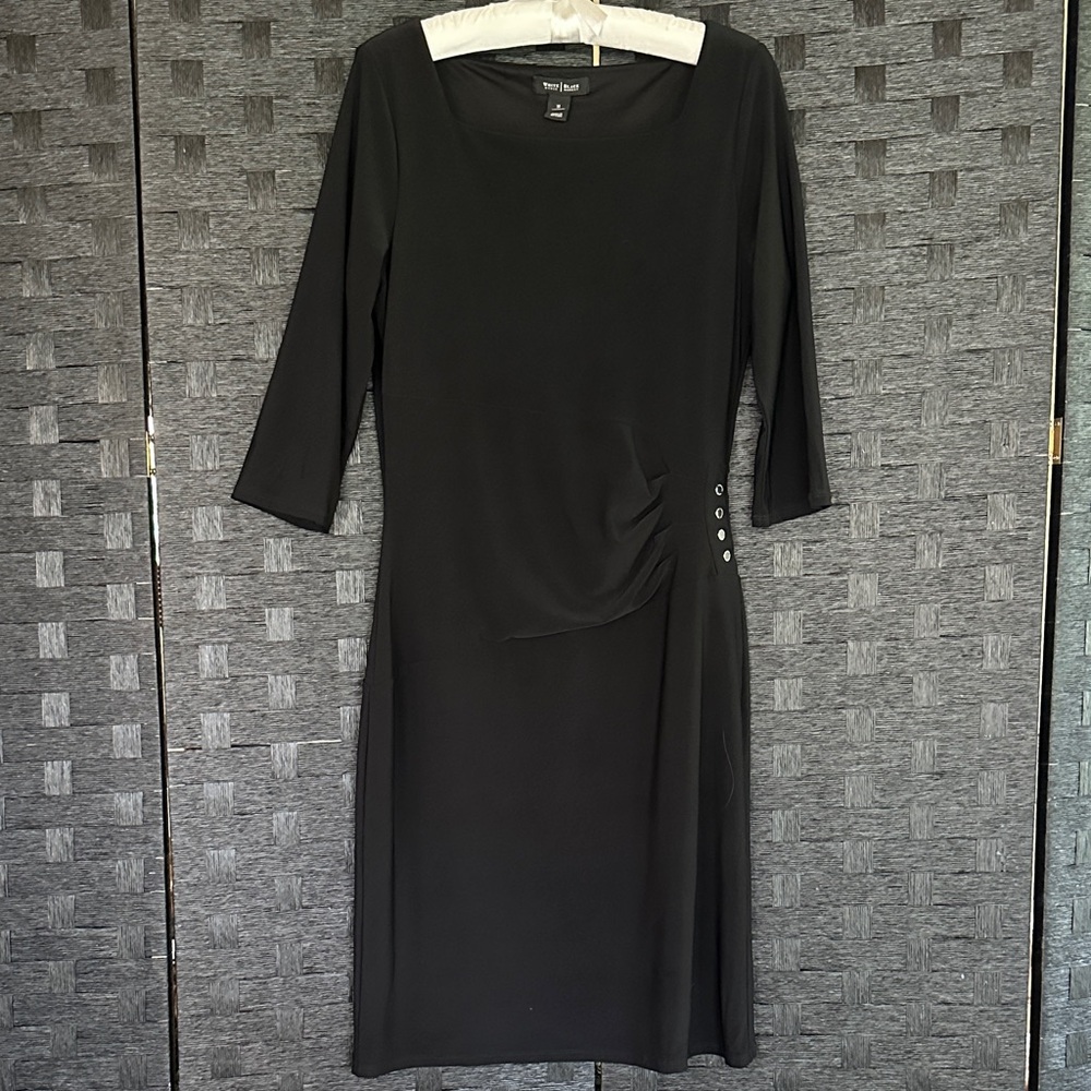 White House Black Market Black 3/4 Sleeve Dress